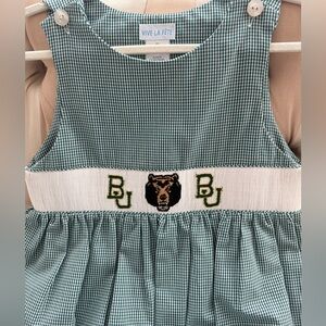 NWT Baylor Bears Girls Smocked Dress 💚